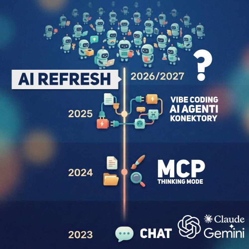 Kurz AI REFRESH 2026/2027 - od promptov a chatovania k AI, ktorá premýšľa, tvorí a koná - agenti, MCP, Copilot a nové pravidlá práce s AI