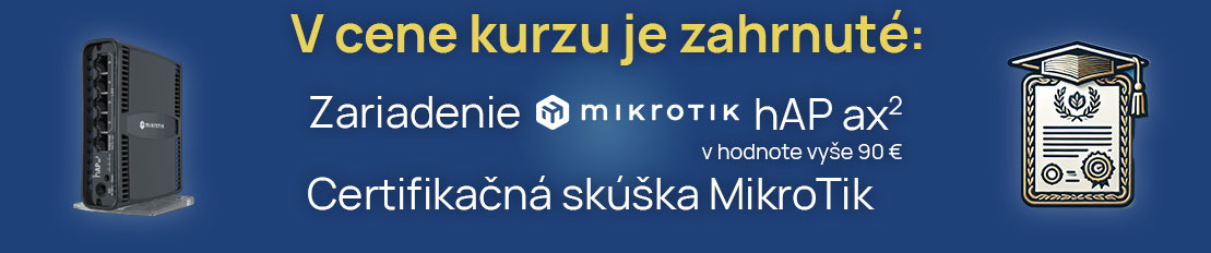 Zariadenie MikroTik hAP ax2 v hodnote vyše 90 € a 